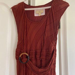 Anthropologie Rust colored maxi